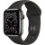 Apple Watch Series 6 GPS + Cellular 40mm Graphite Stainless Steel Case with Black Sport Band (M02Y3, M06X3)