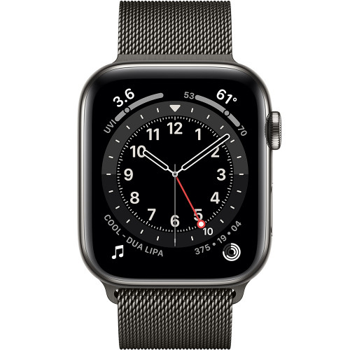 Apple Watch Series 6 GPS + Cellular 40mm Graphite Stainless Steel Case with Graphite Milanese Loop (MG2U3, M06Y3)