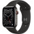 Apple Watch Series 6 GPS + Cellular 44mm Graphite Stainless Steel Case with Black Sport Band (M07Q3, M09H3)