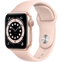 Apple Watch Series 6 GPS 40mm Gold Aluminum Case with Pink Sand Sport Band (MG123)