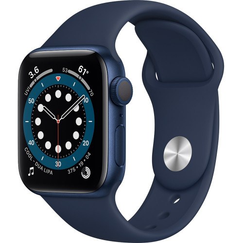 Apple Watch Series 6 GPS 40mm Blue Aluminum Case with Deep Navy Sport Band (MG143)
