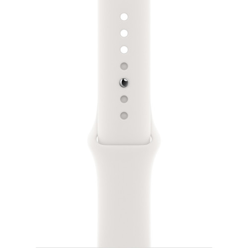 Apple Watch Series 6 GPS + Cellular 40mm Silver Aluminum Case with White Sport Band (M02N3, M06M3)