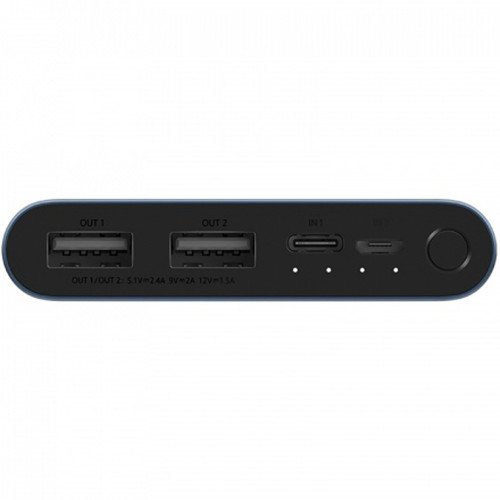 Xiaomi Mi Power Bank 3 10000mAh (2USB+Type-C) Black (PLM13ZM)
