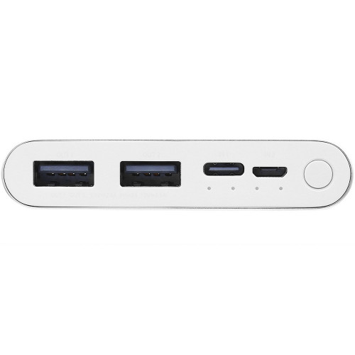Xiaomi Mi Power Bank 3 10000mAh (2USB+Type-C) Silver (PLM13ZM)