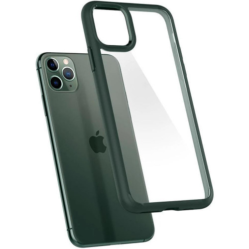 Чехол-накладка (силиконовый) Apple iPhone 11 Pro Max Spigen Ultra Hybrid Midnight Green (ACS00411)
