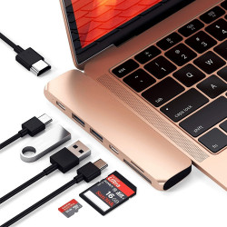 Satechi Aluminum Type-C Pro Hub Adapter Gold (ST-CMBPG)