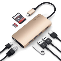 Satechi Type-C Multi-Port Adapter 4K with Ethernet V2 Gold (ST-TCMA2G)