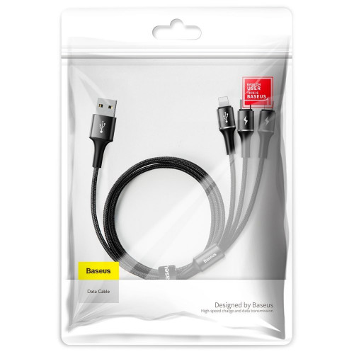 Baseus Halo Data 3-in-1 Cable 3.5A 1.2m (CAMLT-HA01)