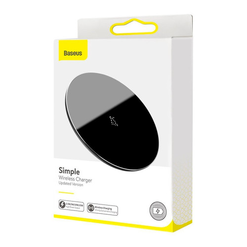 Baseus Simple Wireless Charger Simple 15W Black (WXJK-B01)