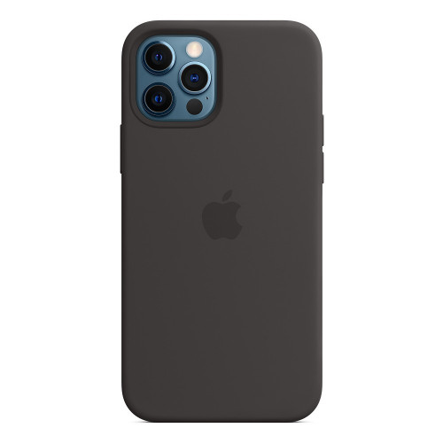 Чохол-накладка (силіконовий) Apple iPhone 12/12 Pro Silicone Case with MagSafe Black (MHL73)