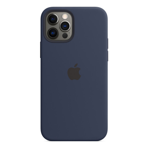 Чохол-накладка (силіконовий) Apple iPhone 12/12 Pro Silicone Case with MagSafe Deep Navy (MHL43)