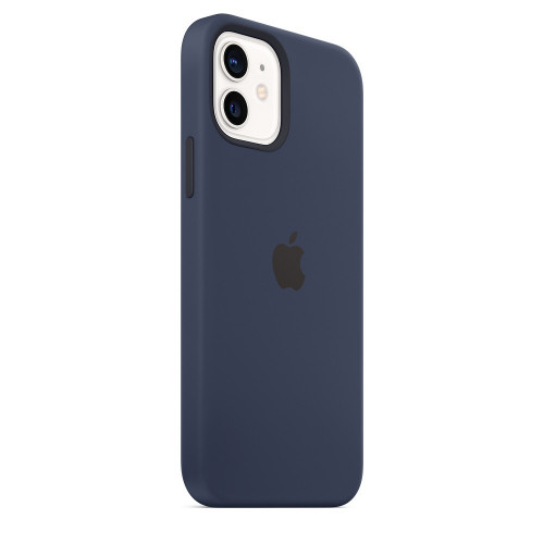 Чохол-накладка (силіконовий) Apple iPhone 12/12 Pro Silicone Case with MagSafe Deep Navy (MHL43)