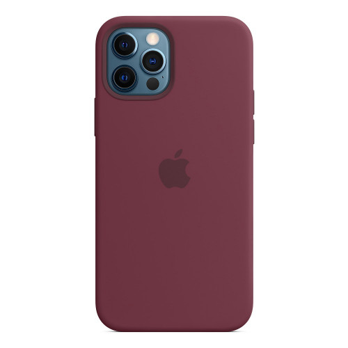 Чохол-накладка (силіконовий) Apple iPhone 12/12 Pro Silicone Case with MagSafe Plum (MHL23)