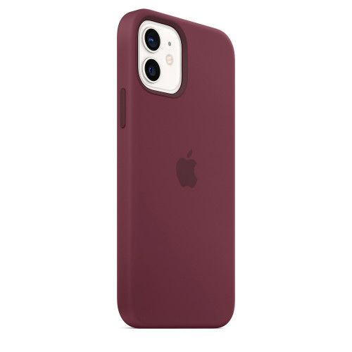 Чохол-накладка (силіконовий) Apple iPhone 12/12 Pro Silicone Case with MagSafe Plum (MHL23)