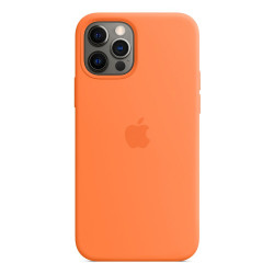 Чохол-накладка (силіконовий) Apple iPhone 12/12 Pro Silicone Case with MagSafe Kumquat (MHKY3)