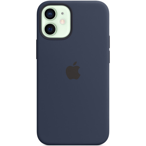 Чохол-накладка (силіконовий) Apple iPhone 12 mini Silicone Case with MagSafe Deep Navy (MHKU3)