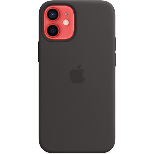 Чохол-накладка (силіконовий) Apple iPhone 12 mini Silicone Case with MagSafe Black (MHKX3)