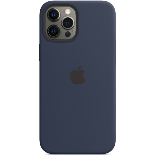 Чохол-накладка (силіконовий) Apple iPhone 12 Pro Max Silicone Case with MagSafe Deep Navy (MHLD3)