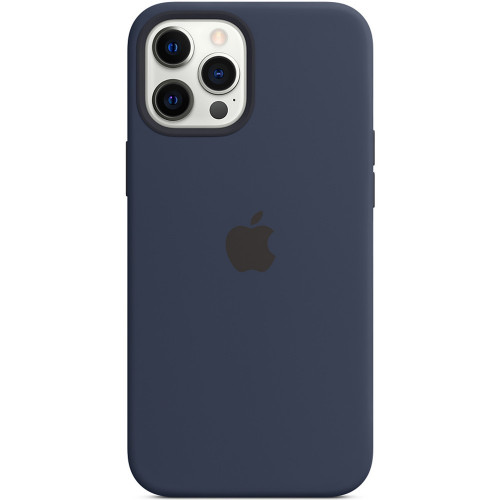 Чохол-накладка (силіконовий) Apple iPhone 12 Pro Max Silicone Case with MagSafe Deep Navy (MHLD3)