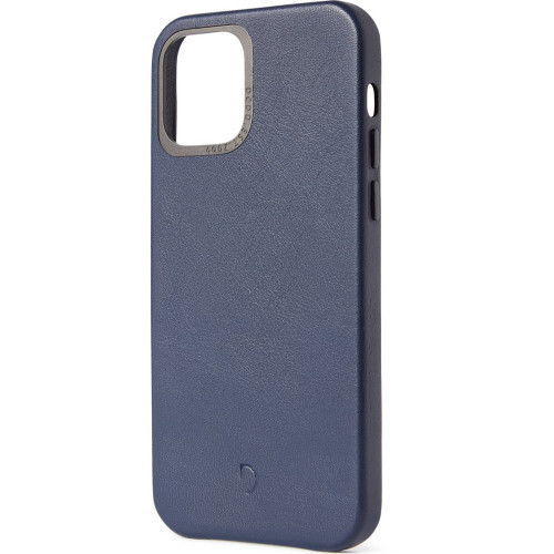 Чехол-накладка (кожаный) Apple iPhone 12/12 Pro Decoded Leather Cover Navy (D20IPO61BC2NY)