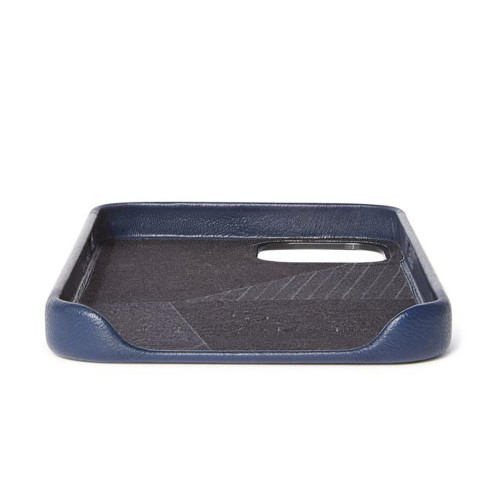 Чехол-накладка (кожаный) Apple iPhone 12/12 Pro Decoded Leather Cover Navy (D20IPO61BC2NY)