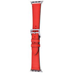 Ремінець Watch 42/44mm Hermes Leather Band High Copy Rouge Piment