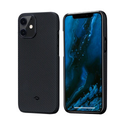 Чохол-накладка (карбоновий) Apple iPhone 12 Pitaka Air Case Black/Grey (KI1201MA)