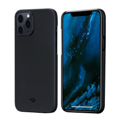 Чохол-накладка (карбоновий) Apple iPhone 12 Pro Max Pitaka Air Case Black/Grey (KI1201PMA)