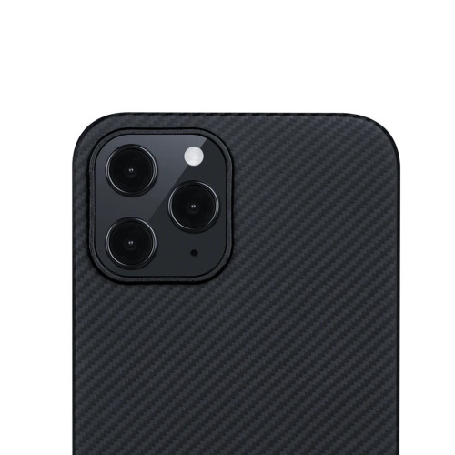 Чохол-накладка (карбоновий) Apple iPhone 12 Pro Max Pitaka Air Case Black/Grey (KI1201PMA)