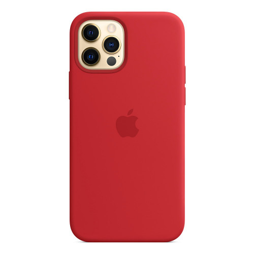 Чехол-накладка (силиконовый) для iPhone 12/12 Pro Silicone Case with MagSafe High Copy RED