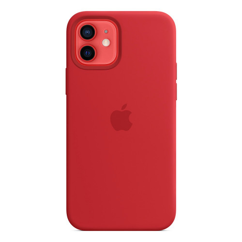 Чехол-накладка (силиконовый) для iPhone 12/12 Pro Silicone Case with MagSafe High Copy RED