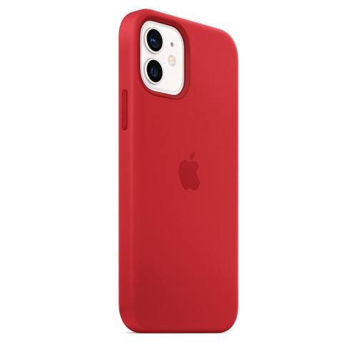 Чехол-накладка (силиконовый) для iPhone 12/12 Pro Silicone Case with MagSafe High Copy RED