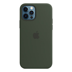 Чохол-накладка (силіконовий) для iPhone 12/12 Pro Silicone Case with MagSafe High Copy Cyprus Green