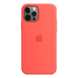 Чохол-накладка (силіконовий) для iPhone 12/12 Pro Silicone Case with MagSafe High Copy Pink Citrus