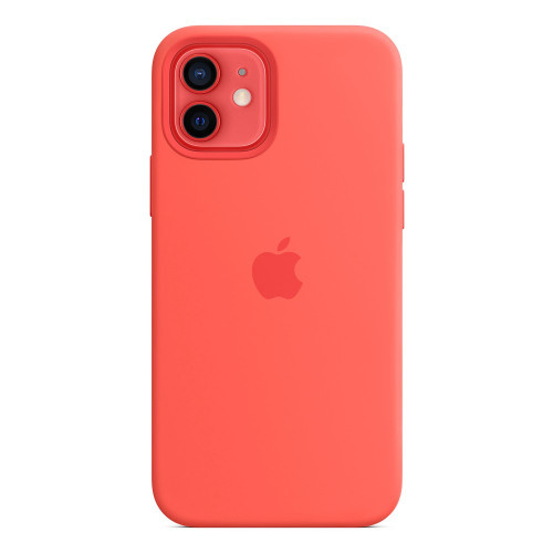 Чехол-накладка (силиконовый) для iPhone 12/12 Pro Silicone Case with MagSafe High Copy Pink Citrus