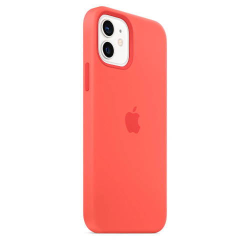 Чехол-накладка (силиконовый) для iPhone 12/12 Pro Silicone Case with MagSafe High Copy Pink Citrus
