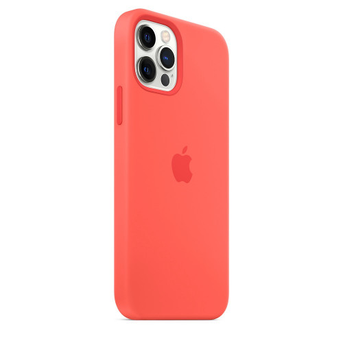 Чехол-накладка (силиконовый) для iPhone 12/12 Pro Silicone Case with MagSafe High Copy Pink Citrus