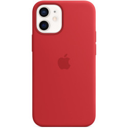 Чохол-накладка (силіконовий) для iPhone 12 mini Silicone Case with MagSafe High Copy RED