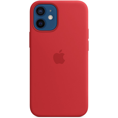 Чехол-накладка (силиконовый) для iPhone 12 mini Silicone Case with MagSafe High Copy RED