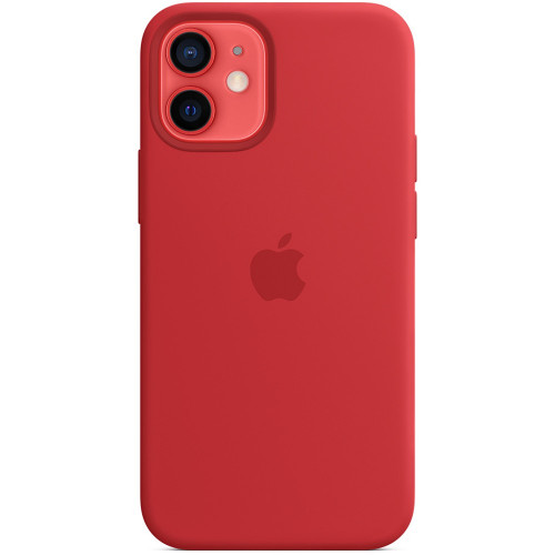 Чехол-накладка (силиконовый) для iPhone 12 mini Silicone Case with MagSafe High Copy RED