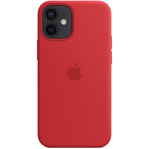 Чехол-накладка (силиконовый) для iPhone 12 mini Silicone Case with MagSafe High Copy RED