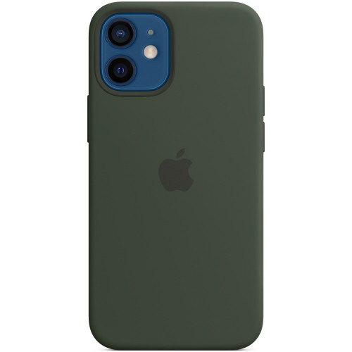 Чохол-накладка (силіконовий) для iPhone 12 mini Silicone Case with MagSafe High Copy Cyprus Green
