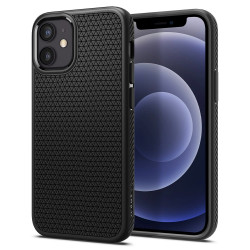 Чохол-накладка (силіконовий) Apple iPhone 12 mini Spigen Liquid Air Matte Black (ACS01744)
