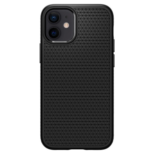 Чехол-накладка (силиконовый) Apple iPhone 12 mini Spigen Liquid Air Matte Black (ACS01744)