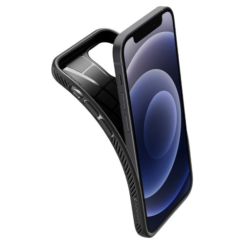Чехол-накладка (силиконовый) Apple iPhone 12 mini Spigen Liquid Air Matte Black (ACS01744)