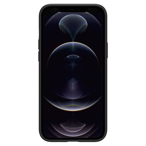 Чехол-накладка (силиконовый) Apple iPhone 12 Pro Max Spigen Thin Fit Black (ACS01612)