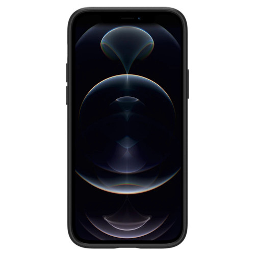 Чехол-накладка (силиконовый) Apple iPhone 12/12 Pro Spigen Thin Fit Black (ACS01696)