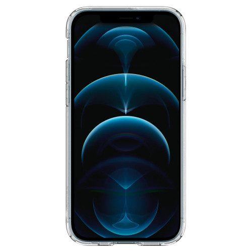 Чехол-накладка (силиконовый) Apple iPhone 12/12 Pro Spigen Ultra Hybrid Crystal Clear (ACS01702)