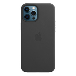 Чохол-накладка (шкіряний) Apple iPhone 12 Pro Max Leather Case with MagSafe Black (MHKM3)