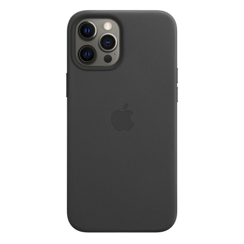 Чохол-накладка (шкіряний) Apple iPhone 12 Pro Max Leather Case with MagSafe Black (MHKM3)